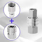 M MINGLE Pressure Washer Adapter, 2 Sets 3/8 Inch Quick Connect Fittings, Stainless Steel Pressure Washer Fittings, Male and Female Power Washer Quick Disconnect Kit, 5000 PSI
