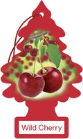 LITTLE TREES Car Air Freshener | Hanging Paper Tree for Home or Car | Wild Cherry | Pack of 6