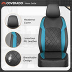 Coverado Car Seat Covers, Seat Covers Full Set, 5 Seats Automotive Seat Cover, Mesh Breathable Seat Protectors, Universal Fit for Most Cars