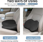 Car Seat Cushion, Memory Foam Seat Pad for Sciatica and Lower Back Pain Relief, Seat Cushion for Car Seat Driver (Black)