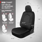Motor Trend Honeycomb Polyester Seat Covers – Semi Universal Fit Front Seat Protector for Most Cars, Trucks, SUVs – Breathable Hex Design, Easy to Install, Black & Gray Car Seat Cover