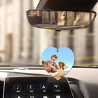 Personalized Photo Car Air Freshener – Custom Double-Sided Print – Fresh Linen Scent – Eco-Friendly, Long-Lasting Fragrance – For Family, Friends, Lovers (Love)