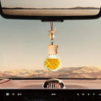 6 Pack Leak-Proof Hanging Car Diffuser - 8ml Refillable Empty Bottles with Wood Caps, 3 Funnels & 2 Droppers - Essential Oil Air Freshener for Car, Home or Office (6, Seashell)
