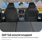 Lolcar RAV4 Seat Covers Custom Fit for Toyota RAV4 2019 2020 2021 2022 2023 2024 2025 LE,XLE,XLE Premium,Limited,Airbag Compatible,Seat Cover Full Set for SUV, Waterproof Leather（Black with Red Trim）
