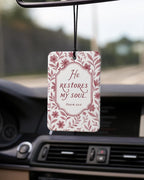 Inspirational Christian Car Air Freshener 4 Pcs Coconut Scented, Christian Car Accessories Mirror Decor for Women, Boho Floral Religious Hanging Air Freshener for Cars Closet Drawer Books