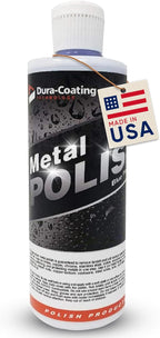 DURA-COATING TECHNOLOGY, Blue Premium Metal Polish - Perfect Brightener and Scratch Remover for Aluminum Wheels, Diamond Plate, Stainless Steel, Copper, Brass, & Nickel - (16 Ounce Bottle)