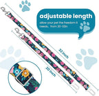 Adjustable pet cat and Dog car seat Belt，The Lanyard is Flexible and Adjustable from 20 to 33 inches (Floral)
