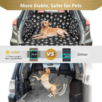 F-color SUV Cargo Liner for Dogs - Waterproof Pet Cargo Liner with Side Flaps, Comfort Dog Cargo Cover with Bumper Flap, Scratchproof Non-Slip Large for Full-Size SUVs Vans, 55 x 93 Inch, Paw