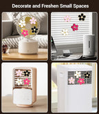 Daisy Flower Car Air Freshener Vent Clips, 8 Pcs Cute Car Accessories for Women Interior, Girly Decor Essentials, Truck Accessories, for Bathroom Office Pet Houses (Pink,White,Black,Red, 3.1cm, 2.9cm)