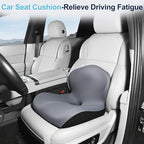 Seat Cushion for Office Chair and Car, L-Shaped Ergonomic Car Seat Cushions, Memory Foam Chair Cushion, Lumbar Support Pillow for Wheelchair, Car, Home, Office, Desk, Gray