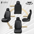 FLORICH Leather Automotive Seat Covers, Waterproof Seat Covers, Black Front Car Seat Cover, Full Coverage Car Seat Covers 2 Pack Car Seat Cushion Protector Universal Fit for Most Cars SUV Trucks