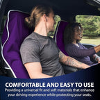 Dri Seats Waterproof Car Seat Cover – Premium Sweat Towel with Slip Resistant Backing for Front Seats in Cars, Trucks, SUVs – Universal Seat Covers & Liner, Easy Install (Purple, Large)