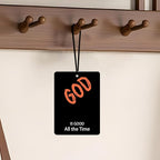 God Is Good Car Air Freshener 4 Pcs, Christian Religious Quote Scented Hanging Decor for Women Men, Vehicles Home Church, Faith Based Mirror Gift