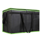 CIVJET 1-Pack Insulated Food Delivery Bag, XXX-Large Commercial Food Warmer for Delivery Drivers, Insulated Reusable Grocery Cooler/Hot Bags, Tote Bag for Shopping/Travel, Black with Green Edge