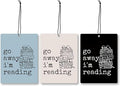 Mancheng-zi Book Lover Car Air Freshener 3Pcs, Book Reading Room Nook Library Bookish Air Freshener Hanging for Cars Closet Drawer or Books, Go Away I'm Reading Car Accessories Mirror Decor for Women