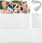 101Pcs Air Freshener Sublimation Blanks Kit Car Scented Hanging Sheets DIY Felt Sublimation Blank Air Freshener Sheet for Car and Home with Elastic Rope and Self-Seal Bags (Rectangle)