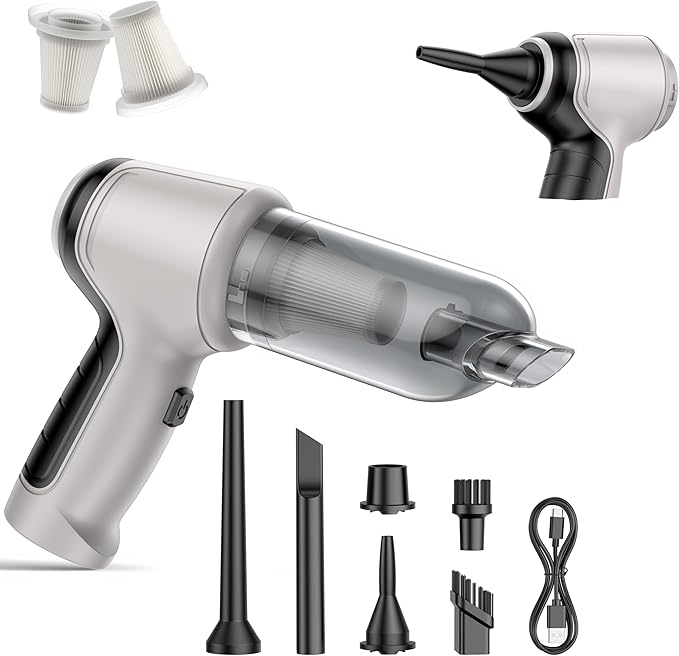 Car Vacuum Cleaner, 15000Pa Handheld Cordless Rechargeable Wet & Dry Vacuum, 120W High Power for Car, Pet, Home, Office Cleaning, Washable HEPA Filter, Multi-Nozzles