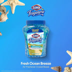 Clorox Fraganzia Crystal Beads Air Freshener, Long Lasting Room Deodorizer and Odor Eliminator Gel Beads to Freshen Home, Car, or Office, Fresh Ocean Breeze Scent, 12 Fl Oz - 2 Pack