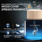 Car Air Freshener 50ML (1.7 FL OZ) Car Air Fresheners Diffuser, Woody Citrus Fragrance Oil Car Air Freshner, 180+ days Long Lasting Car Perfume, Wooden Cup Design, Made in USA