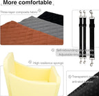 YOUVEE Dog Car Seat for Small/Medium Dog 20lbs 25lbs up to 32 lbs,Fully Detachable and Washable Puppy Booster seat with Storage Pockets,2 Adjustable Safety Belts(Black Outside Grey Inside)