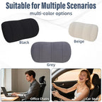 KAYI Lumbar Support Pillow for Car, Memory Foam Lumbar Pillow with Adjustable Straps, Lumbar Support Pillow for Office Chair, Back Support for Car, Sitting, Driving, Traveling (1, Black)