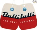 BRISA VW Collection Volkswagen Air Freshener, Room Freshener, Deodorizer for Cars T1 Bus Campervan Motif (Set of 2) (Vanilla/Red)