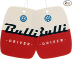 BRISA VW Collection Volkswagen Air Freshener, Room Freshener, Deodorizer for Cars T1 Bus Campervan Motif (Set of 2) (Vanilla/Red)