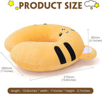 H HOMEWINS Travel Pillow for Kids,Cute Animal Toddler Neck Pillow for Boys Girls,Soft Neck Head Chin Support Pillow,Travel Accessories for Airplane, Car, Train,Recline (Tiger)