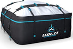 Rooftop Cargo Carrier - 23 Cubic Feet (XXL), Waterproof Soft Shell Car Roof Cargo Carrier, Heavy Duty Car Top Luggage Cargo Bag with Patented Door Hooks and Non-Slip Mat