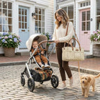 DOKUS & CO Luxe Diaper Caddy Organizer, Extra Large Collapsible Nursery Storage Tote for Baby Essentials & Travel