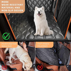 Scratchproof Dog Car Seat Cover For Back Seat, Waterproof Back Seat Pet Cover For Dogs With Mesh Window,Storage Pocket,Side Flap,Collapsible Nonslip Dog Seat Cover Universal Size Fit for Car/Truck/SUV