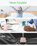 SOICARE Diffuser,USB Plug-in Car Portable Aromatherapy Diffuser,Essential Oils for Diffusers with 7 Colors Lights 2 Switch Mode Waterless Auto Off for Car Home Office Room (Pink)