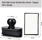 BABYSHEEP Tire Shine Applicator Brush & Interior Scrubbing Sponge for Detailing,Extra Large Automotive Tire Dressing Applicator Brush with Storage Stand for Tire Detailing & Car Wash Kit (Black)