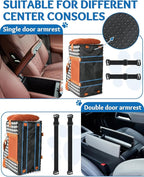 Center Console Dog Car Seat, Pet Car Seat, Armrest Middle Console Booster Travel Carrier for Small Dogs and Cats(Brown)