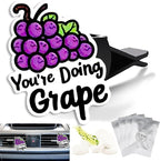 Cute Car Air Freshener Clips Grape Car Vent Clips Grape Cars Scents Cologne Air Conditioner Clip Auto Vent Interior Decoration Cars Accessories Grapes Gifts for Men Women,Friends