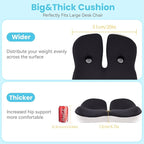 Seat Cushion,Office Chair Memory Cushion, Ergonomic Design, Relieve Sciatica and Long-Term Sitting Pain, Suitable for desks, car Seats, Games, wheelchairs