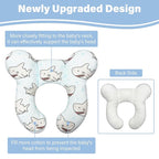 Baby Neck Pillows - Upgraded Toddler Travel Cushion for Toddler Head and Neck, Infant Neck Pillow for Car Plane Stroller Pushchair - Shark A