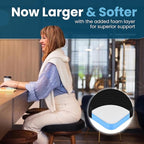 ComfiLife Ergo-Gel + Comfort Foam Airplane Seat Cushion – Travel Seat Cushion – Compact, Foldable, Portable Comfort