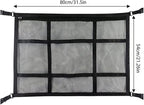 Car Ceiling Cargo Net Pocket Car Roof Storage Organizer Elasticity Mesh Car Roof Storage Organizer 31x21 Car Camping Long Journey Storage Bag for Car SUV Tent Clothes Blankets ZHAZHAMO