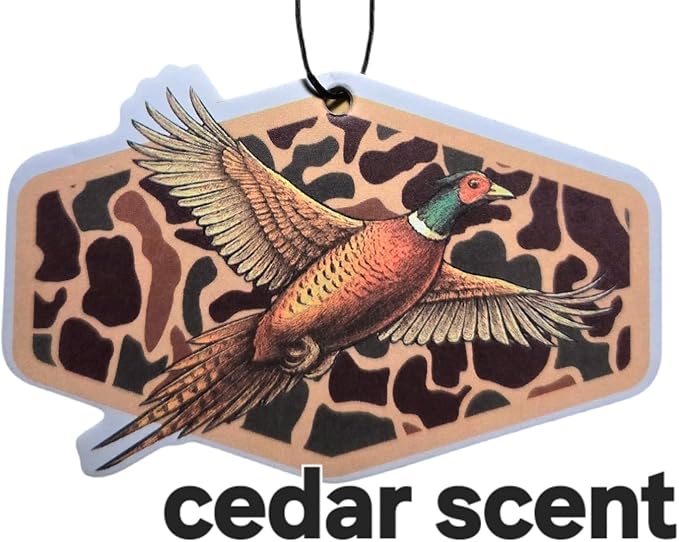 ThatsRad Car Air Freshener Duck Fly Fishing Fish Hunting Stocking Stuffer (One Size, Camo Pheasant)