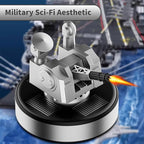 Artillery Solar Air Freshener- 360 Rotating Car Aromatherapy Diffuser Auto Dashboard Decor, 2025 New Military Model Rotating Ornament for Men Women and Military Enthusiast (Golden, Without perfume1)