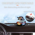 Kwak's Car Air Freshener Solar Energy Rotating Refillable Air Purifier for Car Interior Dashboard Autorotation Decoration Accessories(Black)