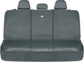CAT Flexfit™ Gray Rear Seat Cover for Car, SUV, & Truck - Durable Canvas Material Back Car Seat Covers 60/40 Split Bench Protector - Back Seat Cover & Back Seat Protector Interior Accessories