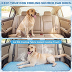54"x24.8" Dog Cooling Mat for Car Back Seat, Ice Silk Pet Bed Mat, Non Slip Summer Cooling Pad for Dogs and Cats, Fits Backseat Extenders Protector, Trucks, Suvs, Indoor & Outdoor (Sky Blue)