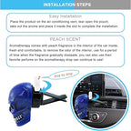 Skull Car Air Fresheners Cute Cool Funny Air Conditioning Vent Perfume Diffuser Decoration Interior Car Accessories 2 pcs