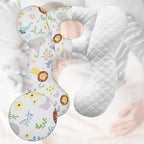Baby Travel Pillow, Upgrade U-Shape Infant Pillow for Car Seat Pushchair and Stroller, Soft Comfortable Sleep Cushion for Kids Newborn and Toddler -Lion White