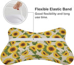 Car Headrest Pillow Compatible with Yellow Sunflowers, Cartoon Neck Pillow for Car, 2 Pcs Comfortable Soft Car Seat Pillow for Driving,Head Rest Cushion, Cute Neck Pillow for Travel