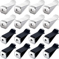 40 Pieces Square Head Car Air Vent Clips 12.66 mm Auto Air Conditioner Outlet Clips Air Freshener Clips for Car Air Vent Decoration (White, Black)