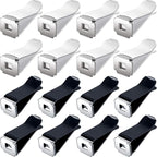 40 Pieces Square Head Car Air Vent Clips 12.66 mm Auto Air Conditioner Outlet Clips Air Freshener Clips for Car Air Vent Decoration (White, Black)