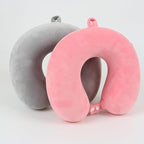 Sexysamba Pure Memory Foam Travel Pillow Set for Adults - Comfortable & Removable Machine Washable Cover, Neck Support Pillow Airplane Travel Kit with Eye Mask for Portable Plane Accessories - Grey